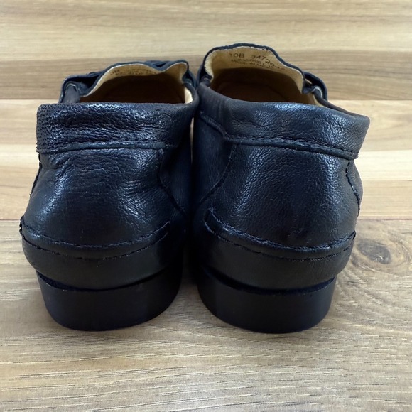 FRYE Black Leather Loafers Womens 10 Black Soft Leather Flats - Picture 7 of 11
